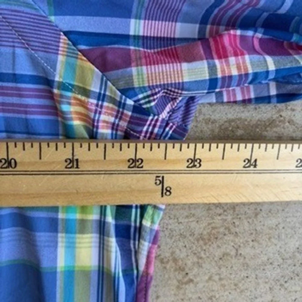Polo Ralph Lauren Shirt Mens M Multicolor Plaid Performance Long Sleeve Classic